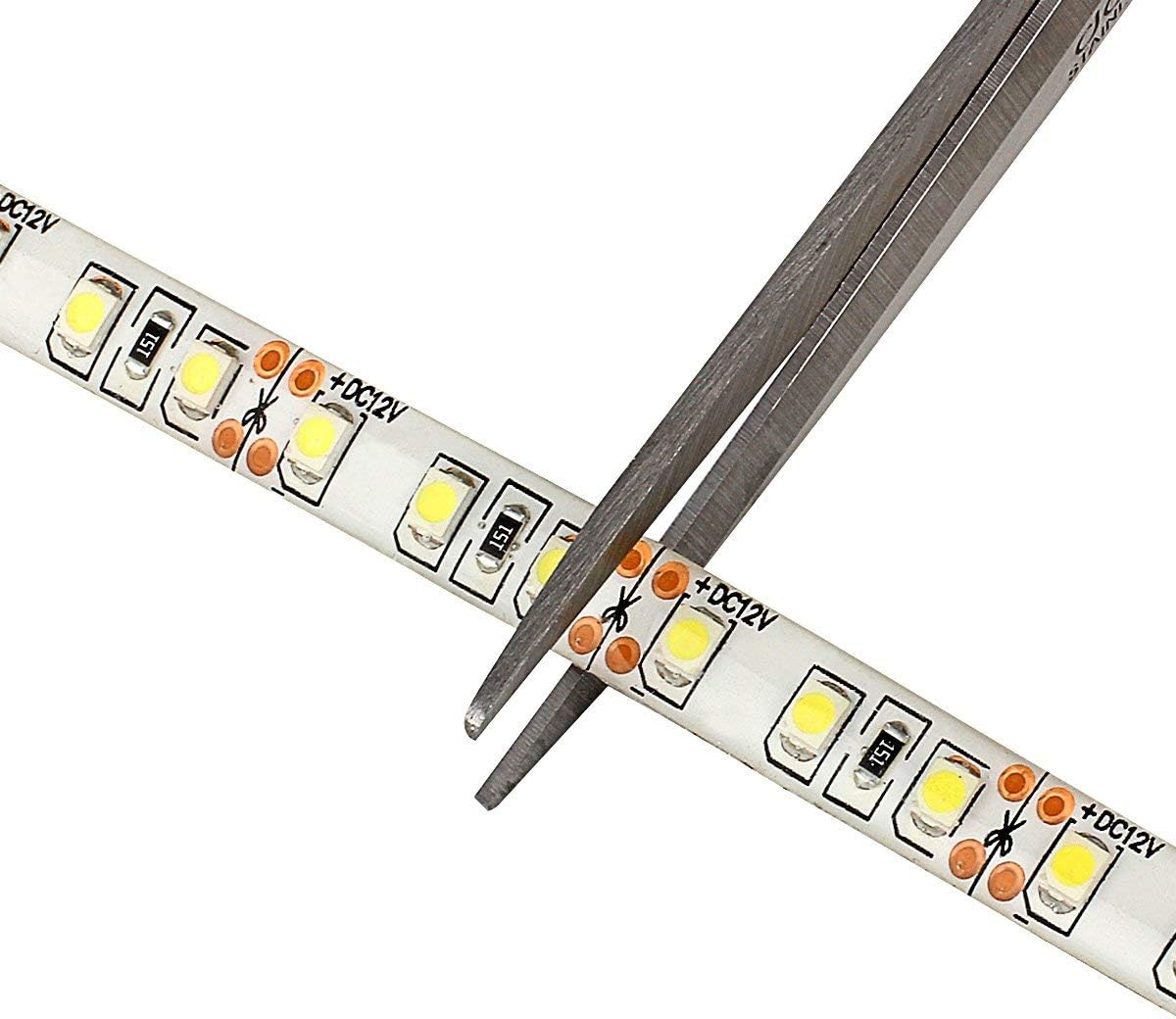 600 LEDs Light Strip Waterproof Cool White 7000K, SUPERNIGHT 16.4FT LED Rope Lighting Flexible Tape Decorate for Bedroom Boat Car TV backlighting Holidays Party (White)