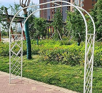 Heavy Duty Garden Arch Rose Archway, for Outdoors Garden Arbor for Various Climbing Plant, Rose Arch, Easy Assembly,White-220230cm