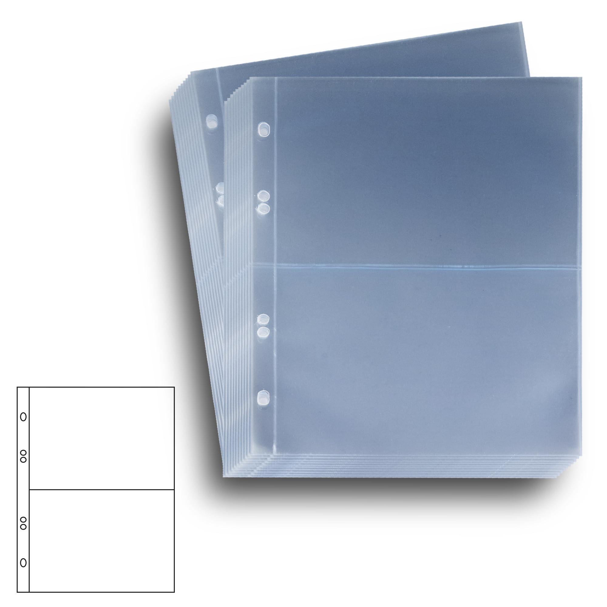 Prophila koszulki na pocztówki 20 sztuk (format koszulki: 170 x 222 mm, rozmiar kieszeni: 153 x 108 mm)