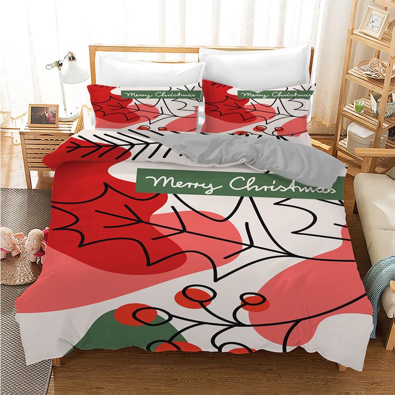 Housse de couette fermeture éclair 240x260 rouge avec microfibre 110g/㎡