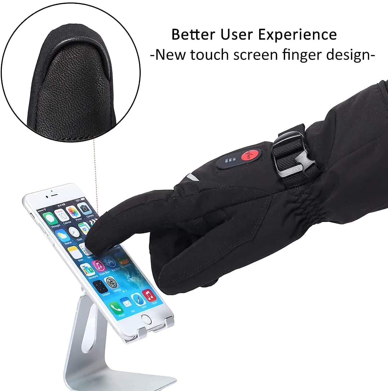 Guantes calefactables, Unisex, Recargable, Alimentado por batería, Guante Calefactor eléctrico para Invierno, Trabajo al Aire Libre, Nieve, esquí, Snowboard, Caza, Motos de Nieve,