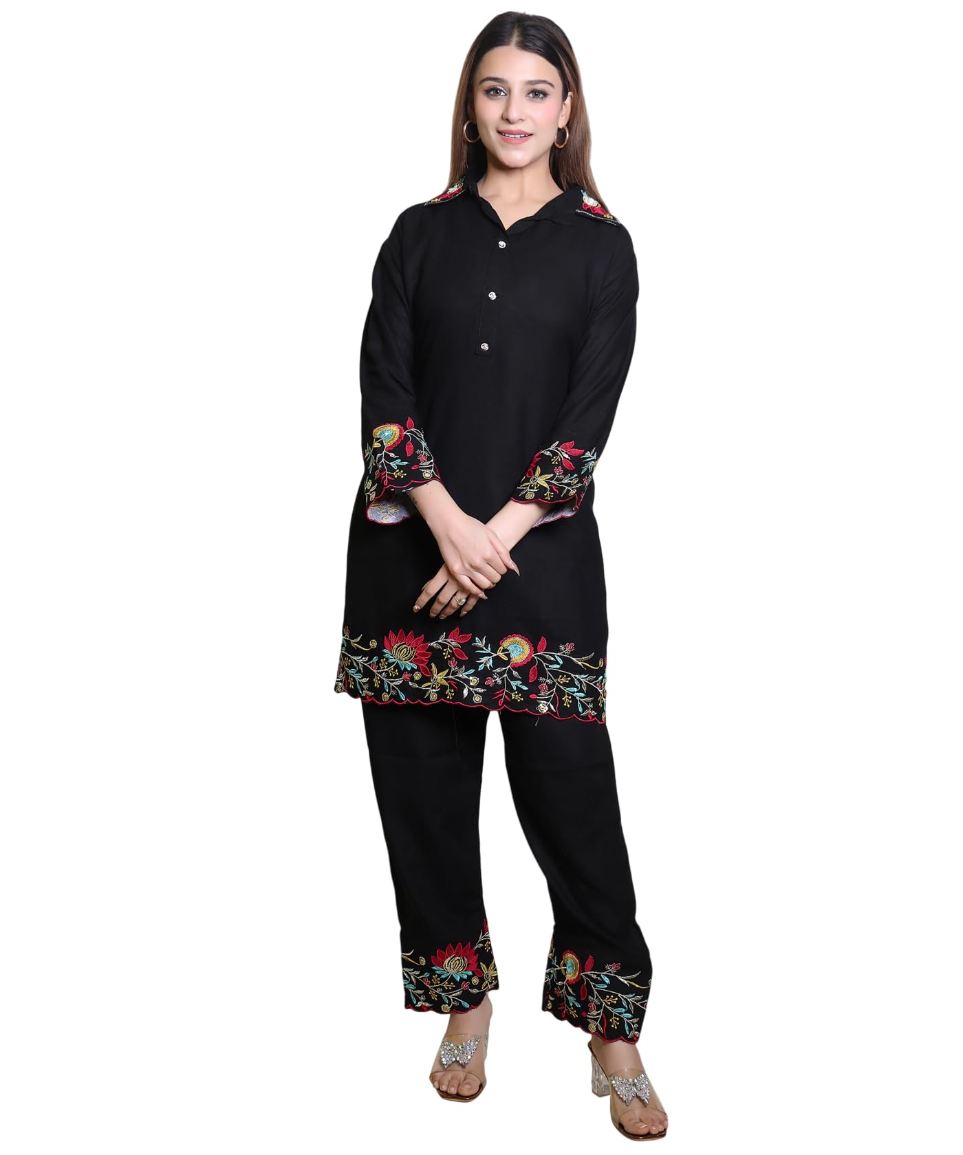 Women Cord Set Embroidery Adjustable Fit Ethnic Outfit Stylish Two Piece Traditional Indo Western Dress Festive Comfortable Designer Clothing-picture-32
