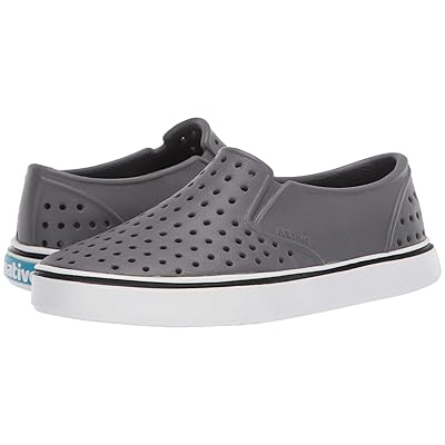 Native Shoes Kids Miles Slip On (Little Kid/Big Kid) Kids Shoes Dublin Grey/Shell White