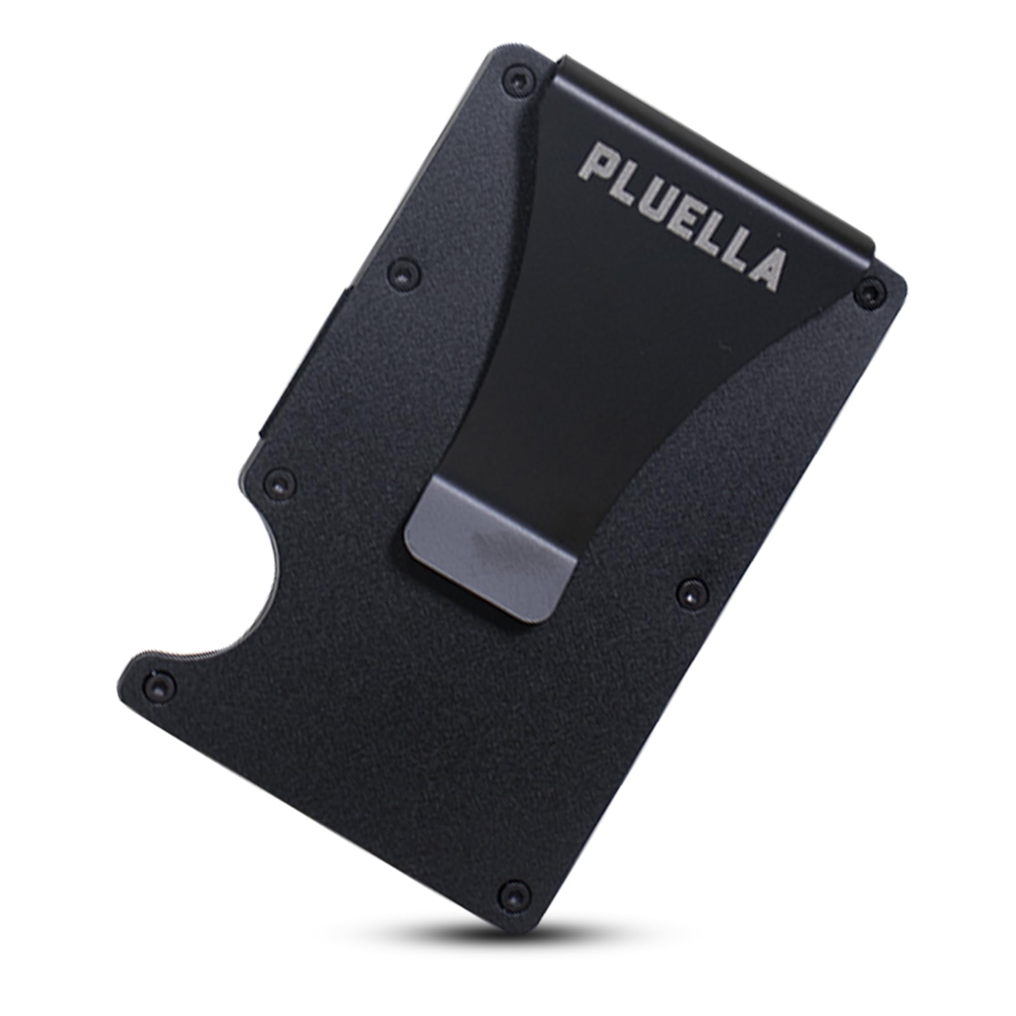 Photo 1 of PLUELLA Minimalist Wallet for Men - Slim RFID Wallet | Scratch Resistant, Front Pocket Slim Design Mens Wallet, Durable Aluminum, Best Christmas Credit Card Holder for Men Gift with Premium Money Clip Black