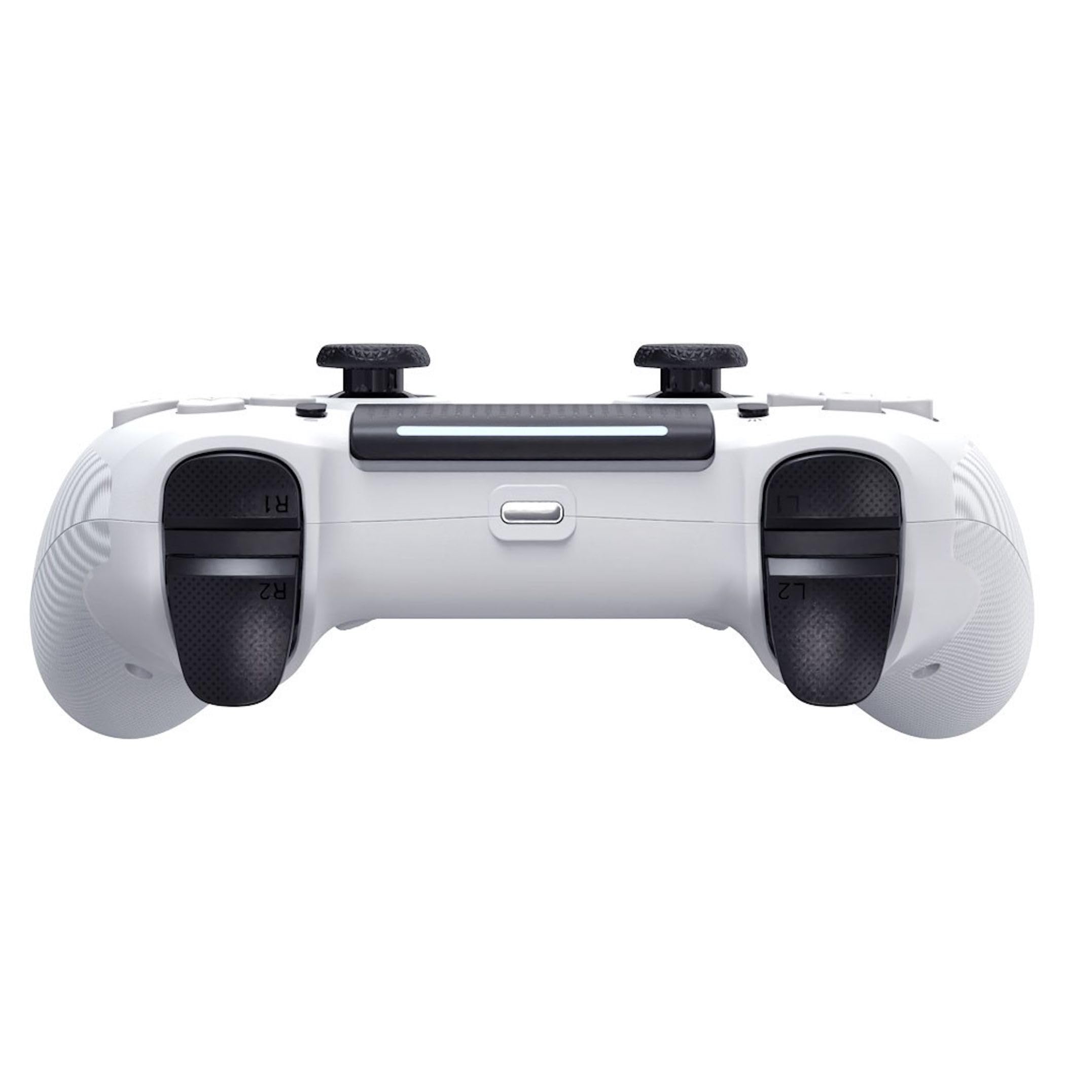 Wigento Manette gaming sans fil pour PlayStation 5, PS5 Pro et PS5 Slim avec écran OLED, macro et turbo, blanc