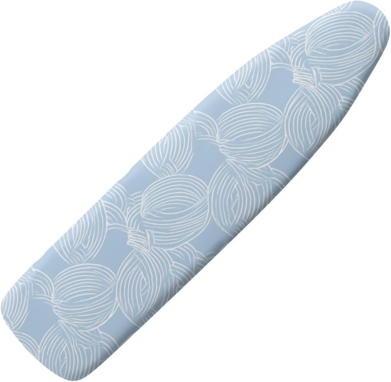 Ironing Board Cover 14x48 Pale Blue Iron Board Cover with Padding Heat Reflective,Scorch Resistant Thick Padding,Snug Fit Non-Slip Nose Pocket Fastener Straps Elastic Edges