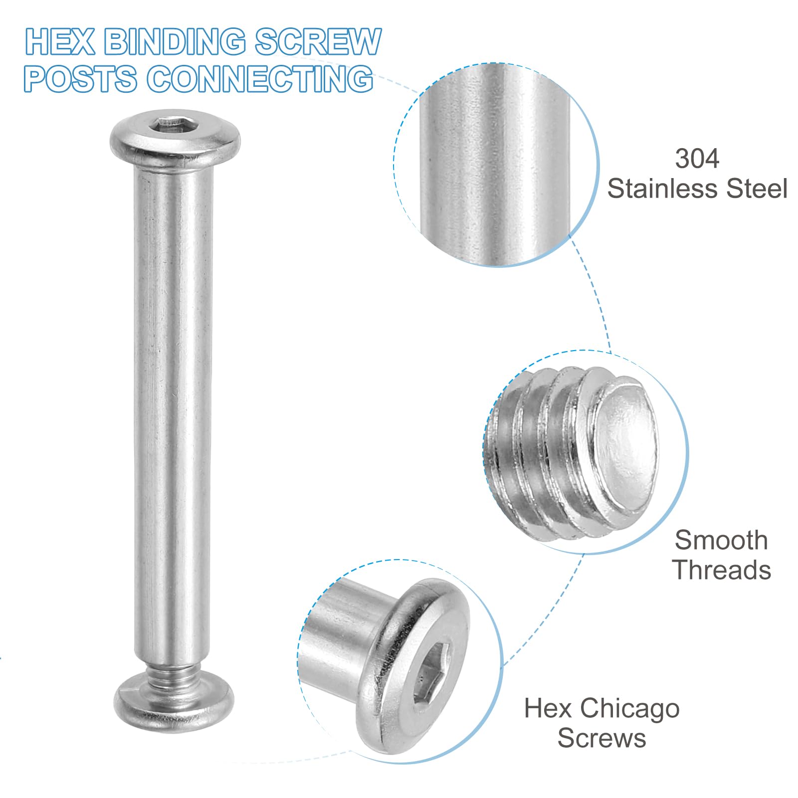 PATIKIL Hex Chicago Screws - Image 3