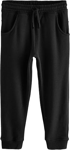 NEXT Niñas Pantalones de chándal con Forro de Polar Negro 11 Años