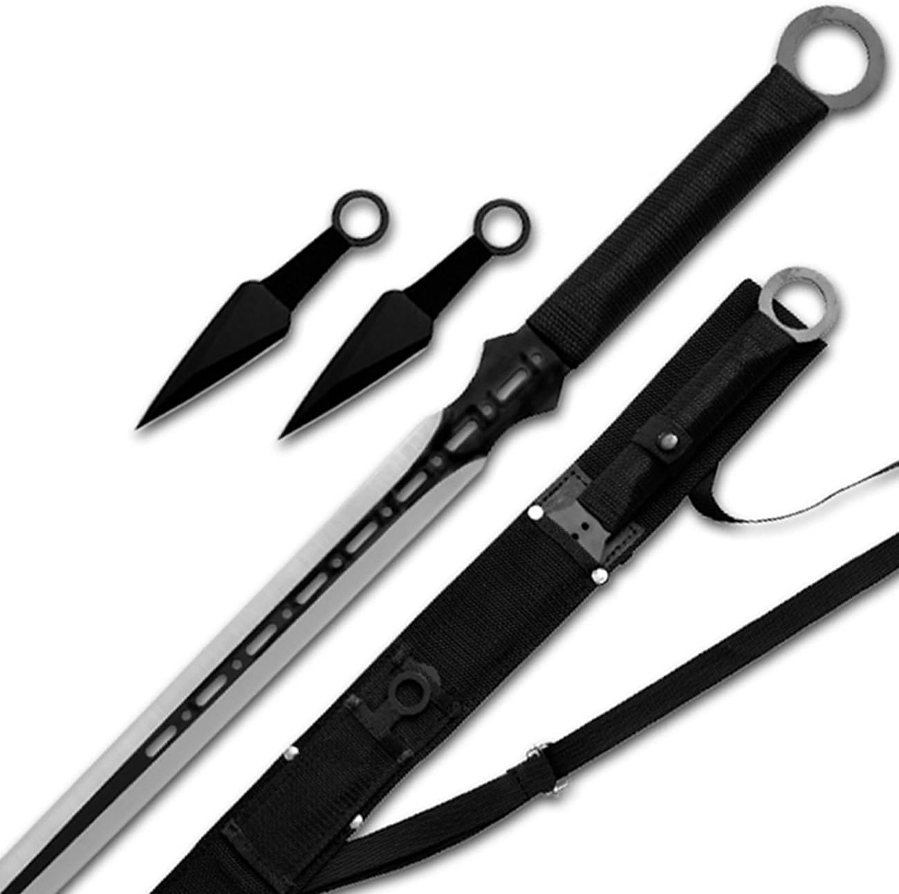 Ninja Sword Machete Throwing Knife Tactical Katana Tanto Blade, 27-Inch …