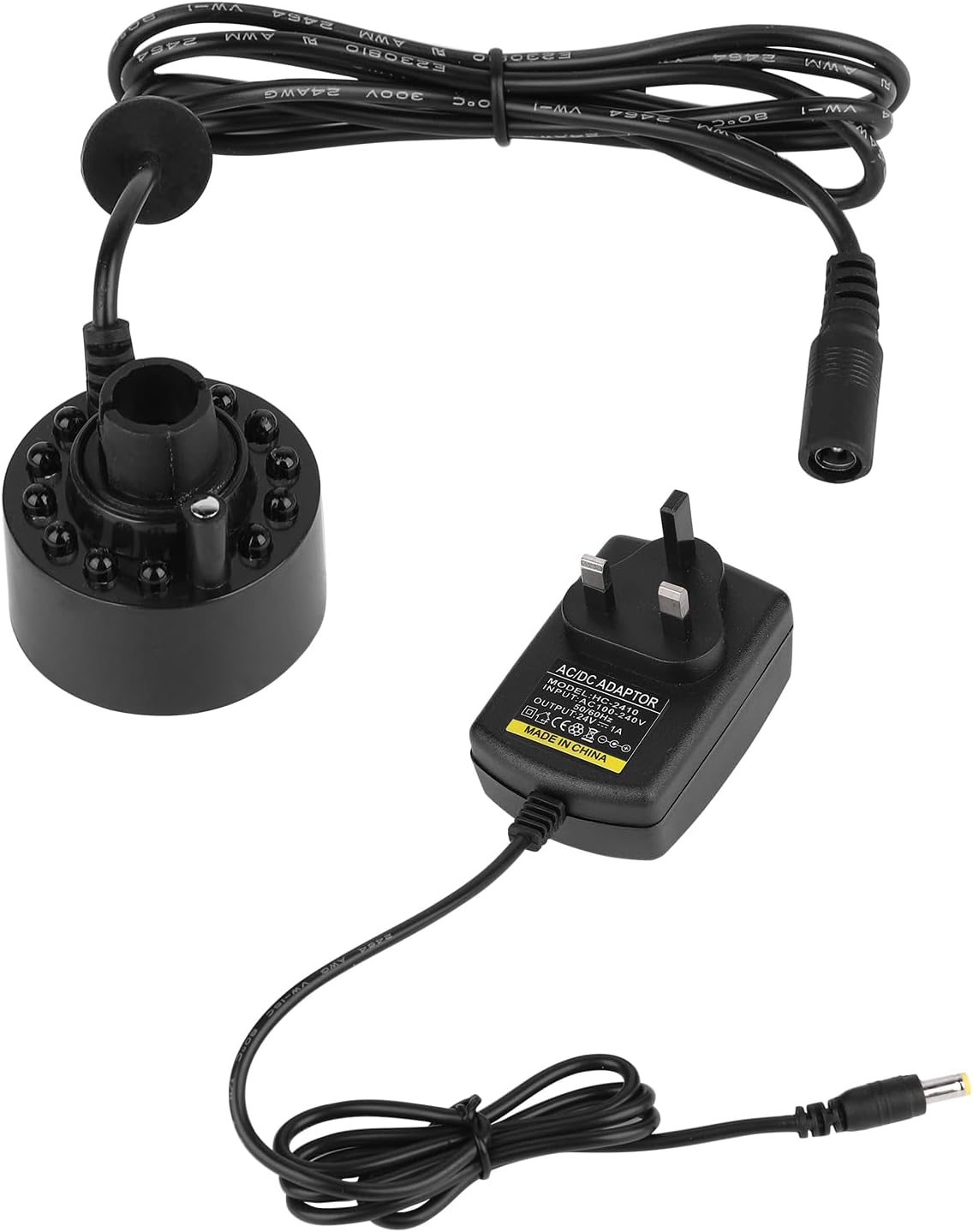 Jasfyee Ultrasonic Mist Maker Fogger, Water Fountain Pond Fog Machine with 12LED Lights, 500ml/H