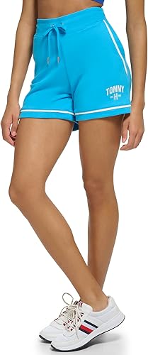 Tommy Hilfiger Pantalones cortos estampados con cordón y cintura acanalada para mujer