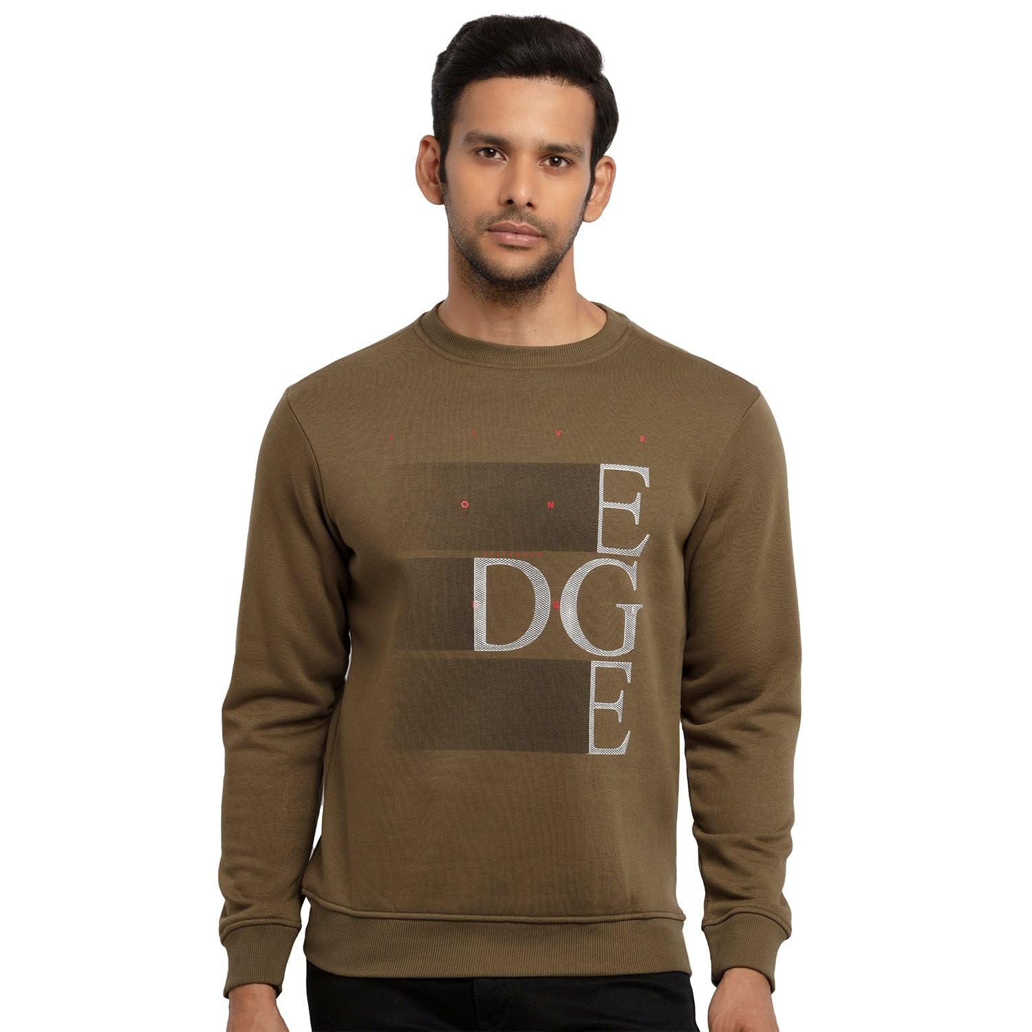 Status Quo Men Olive Green Printed Sweatshirt-image-16