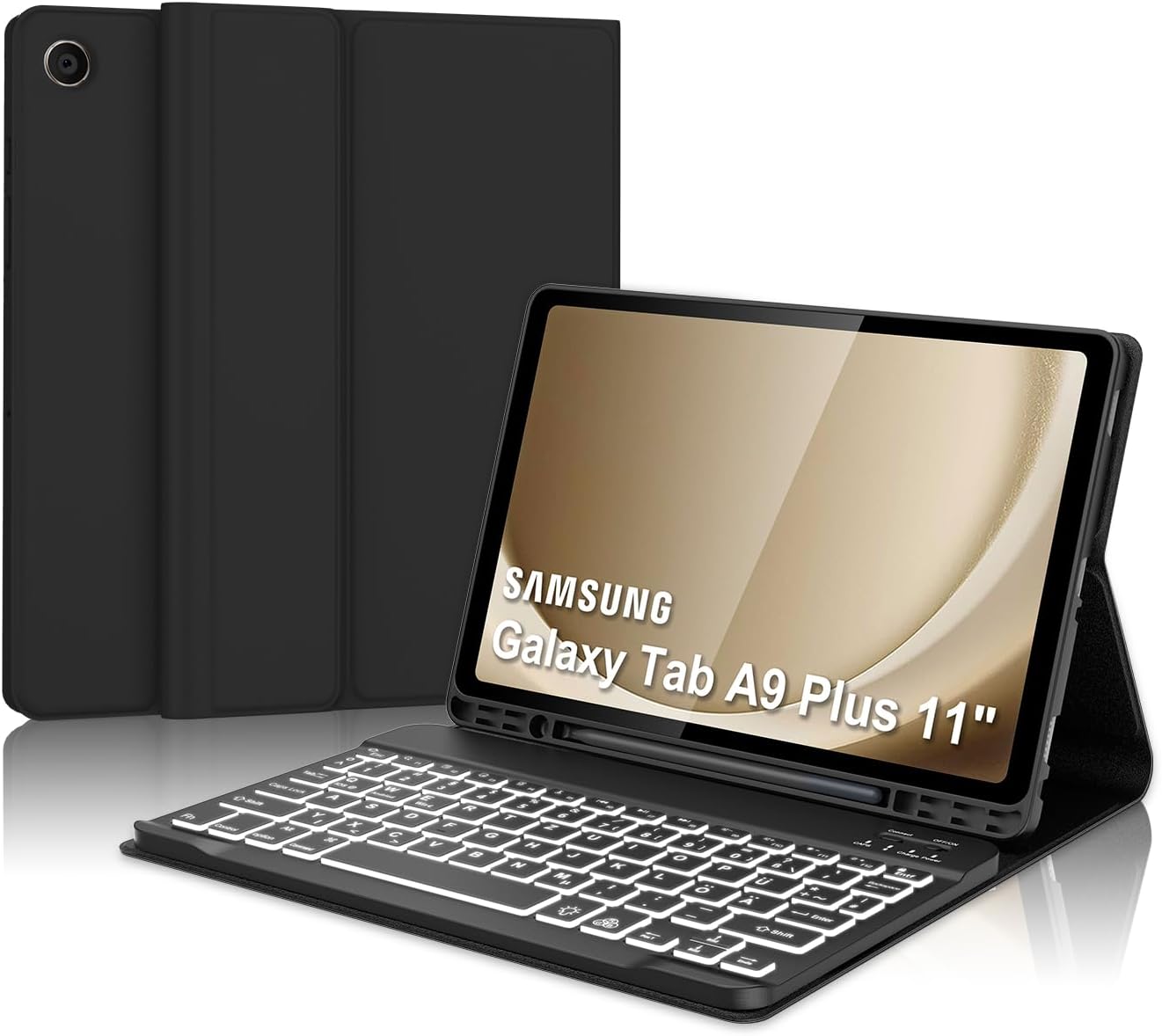 Samsung Tablet Lädt Nicht Und Flackert IVEOPPE Samsung Tablet A9 Hülle mit Tastatur - QWERTZ 7 Farben