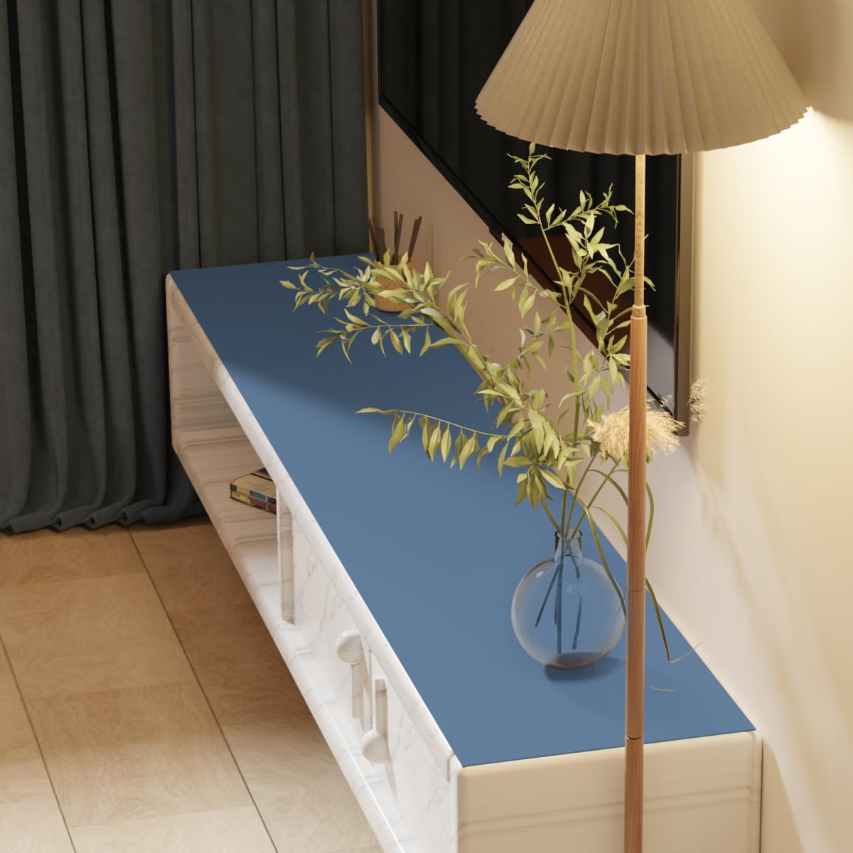 Zinkooat Leather Desk Mat,1.8mm Thick,17x60 Inch Desk Cover,Desk Protector Mat,Dresser Cover Top,Leather Table Cover,Side Table Cover,Office Desk