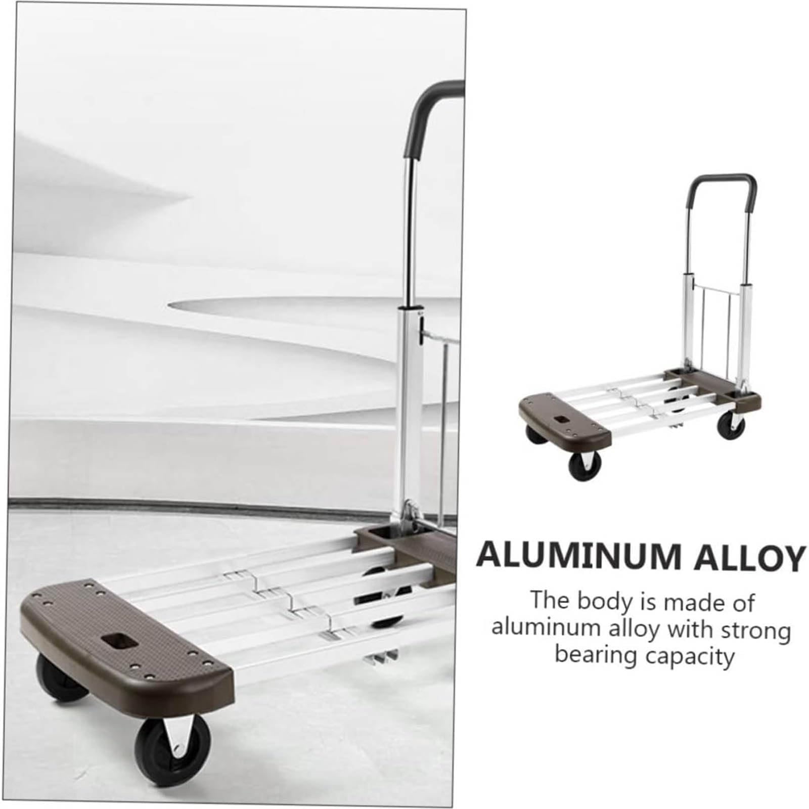 Robuste faltbare Sackkarre – Aluminium-Allzweckwagen mit 4 Rädern für einfaches Bewegen – ideale Sackkarre für Auto, Haus, Büro, Gepäcklieferung