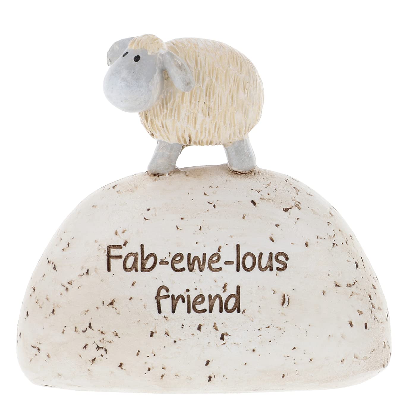 Shudehill Giftware Cute sheep resin figurines with different heartfelt messages on the stone effect base (Nan Ewe are always there for me)