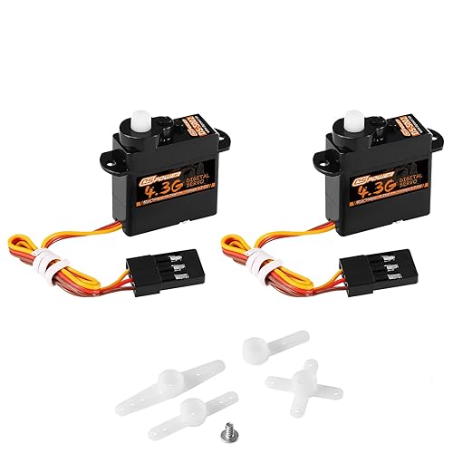Mini servo de 4.3G de 4.3G, servomotor micro digital RC sin núcleo, servos de dirección para helicóptero de ala fija, avión Drone 124 128 RC Car