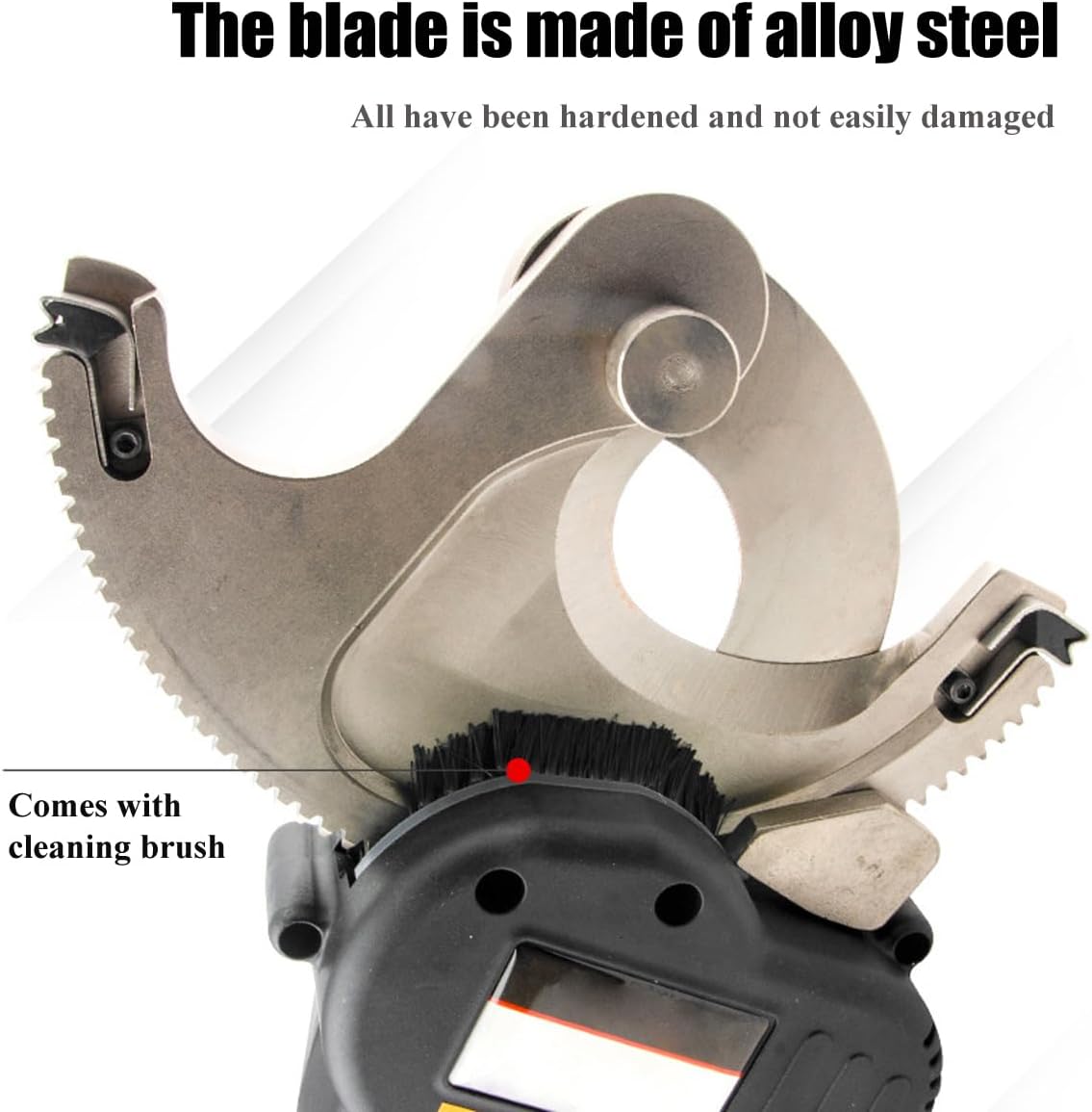 Cable Cutter 65mm Cable Geared Cutter, Cordless Hydraulic Cable Cutter with 2pcs 18V 4ah Li-ion Batteries, Suitable for Aluminum, Copper Core Wires and Cables