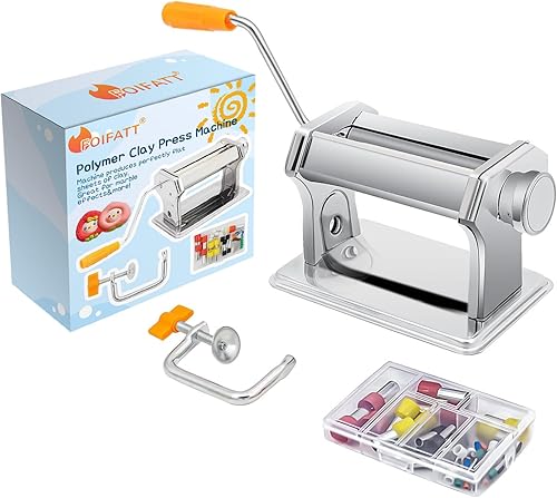 Máquina de prensa de arcilla polimérica, máquina mezcladora de arcilla artesanal y molde de 40 cortadores de arcilla polimérica, máquina de