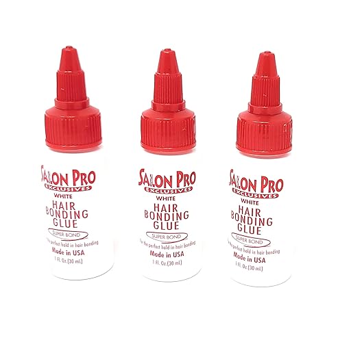 Salon Pro Pegamento de unión de cabello blanco [Super Bond] 1 oz, paquete de 3
