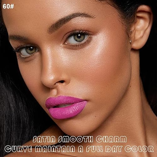 Miniatura 34 de evpct Juego de 3 lápices labiales líquidos de color oscuro, color rojo, verde esmeralda, mate, 24 horas, de larga duración, impermeable, a prueba