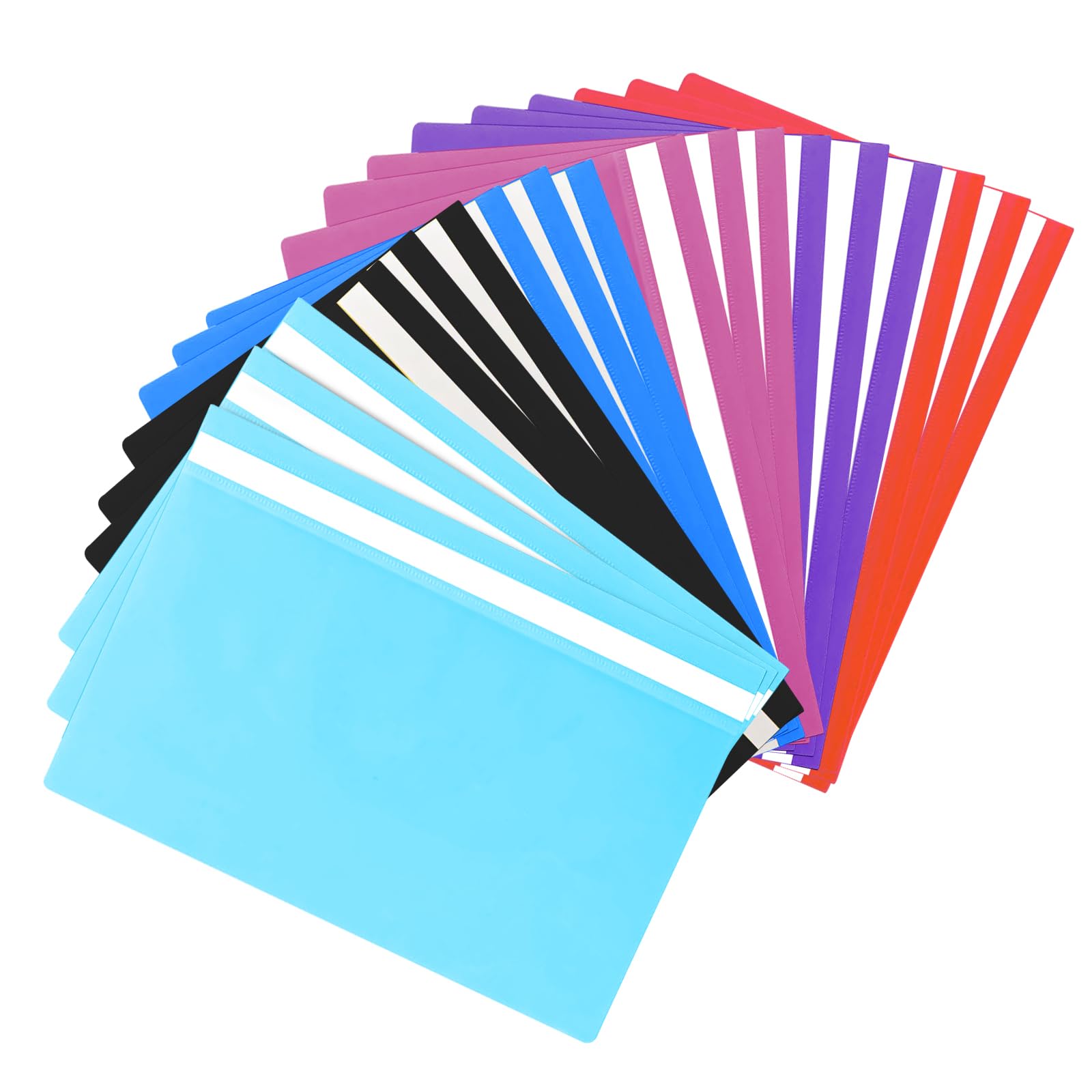 18 PCS A4 Project Folder, Presentation Folders A4 Plastic Display Holder with Clear Cover and 2 Prongs Report Files Document Organiser for Office School