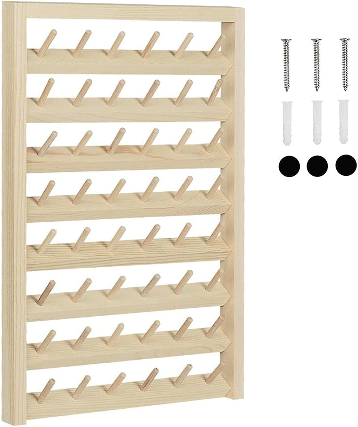 3060 Spools Wooden Thread Holder WallMounted Sewing and Embroidery