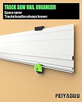 Vista 2 de Track Rack for Guide Rail, Guide Rail Holders, Track Saw Guide Rail Mount, Track Saw Guide Organizer 2 Pack