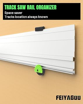 Track Rack for Guide Rail, Guide Rail Holders, Track Saw Guide Rail Mount, Track Saw Guide Organizer 4 Pack
