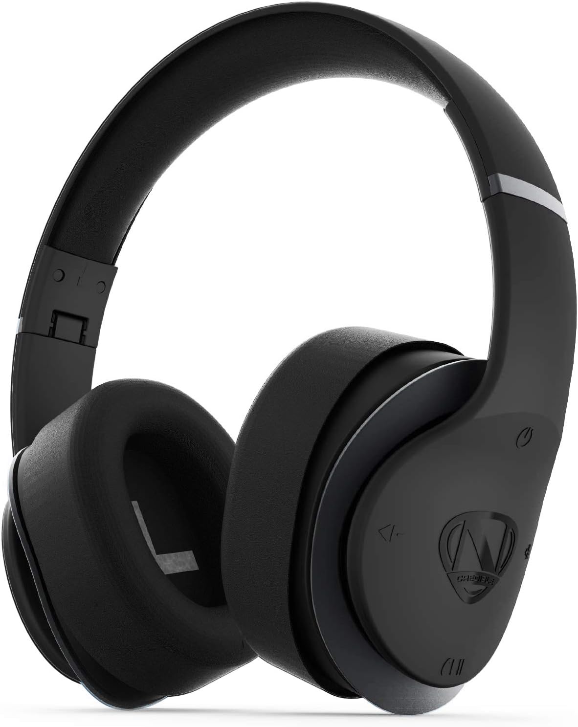 AX1 Bluetooth Wireless Headphones, Enhanced APT-X Audio, Tuned by Nick Cannon, Foldable Headset, Adjustable Padded Headband, Soft Ear Cushions, Built-in Mic, Ear Cup Controls (Gunmetal)