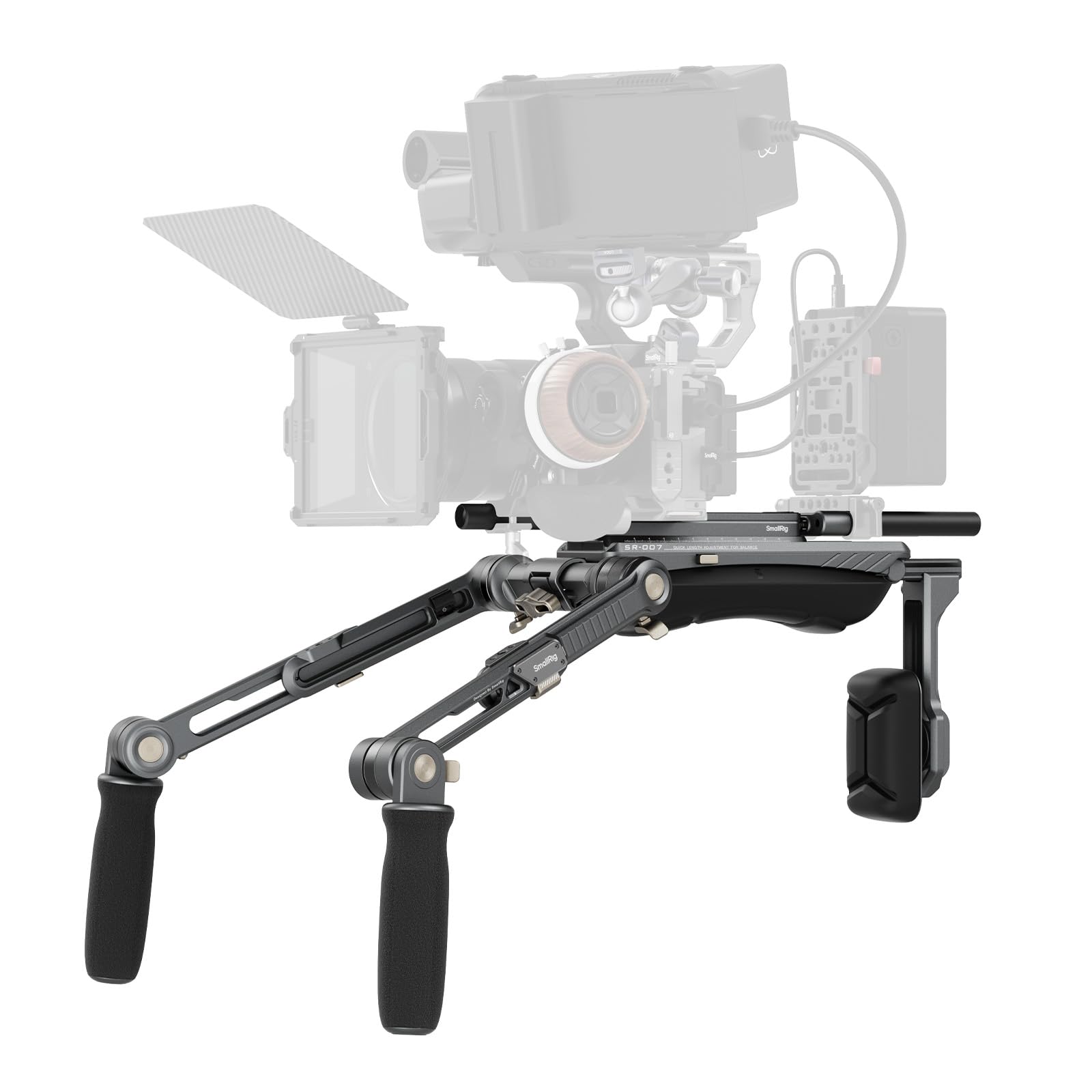 SMALLRIG HawkLock SR007 Pro - 4181B - Kit di supporto per spalla per fotocamere mirrorless e videocamere, regolazione rapida One Touch, compatibile con Arca-Swiss/MFT, SR007 Pro - 4181B