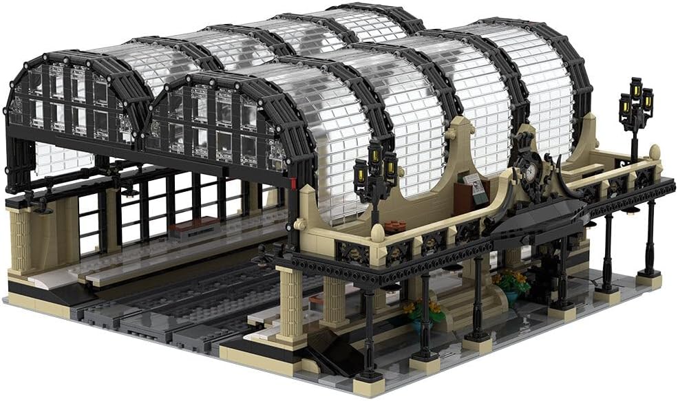 Architecture Building Set, 2572Pcs Station Model Building Blocks Set MOC Architectural Toys Creative Ornament for Teen Adult, V164VTS38OPB31R8RZ