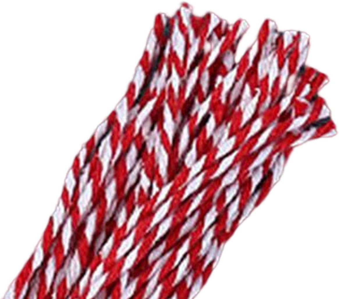 bnf® 1.5mm Jute Twine Craft Twine Rope Present Wrapping Cord for Artworks Tags Red and White Crafts | Multi-Purpose Craft Supplies | Crafting Pieces | Ribbon