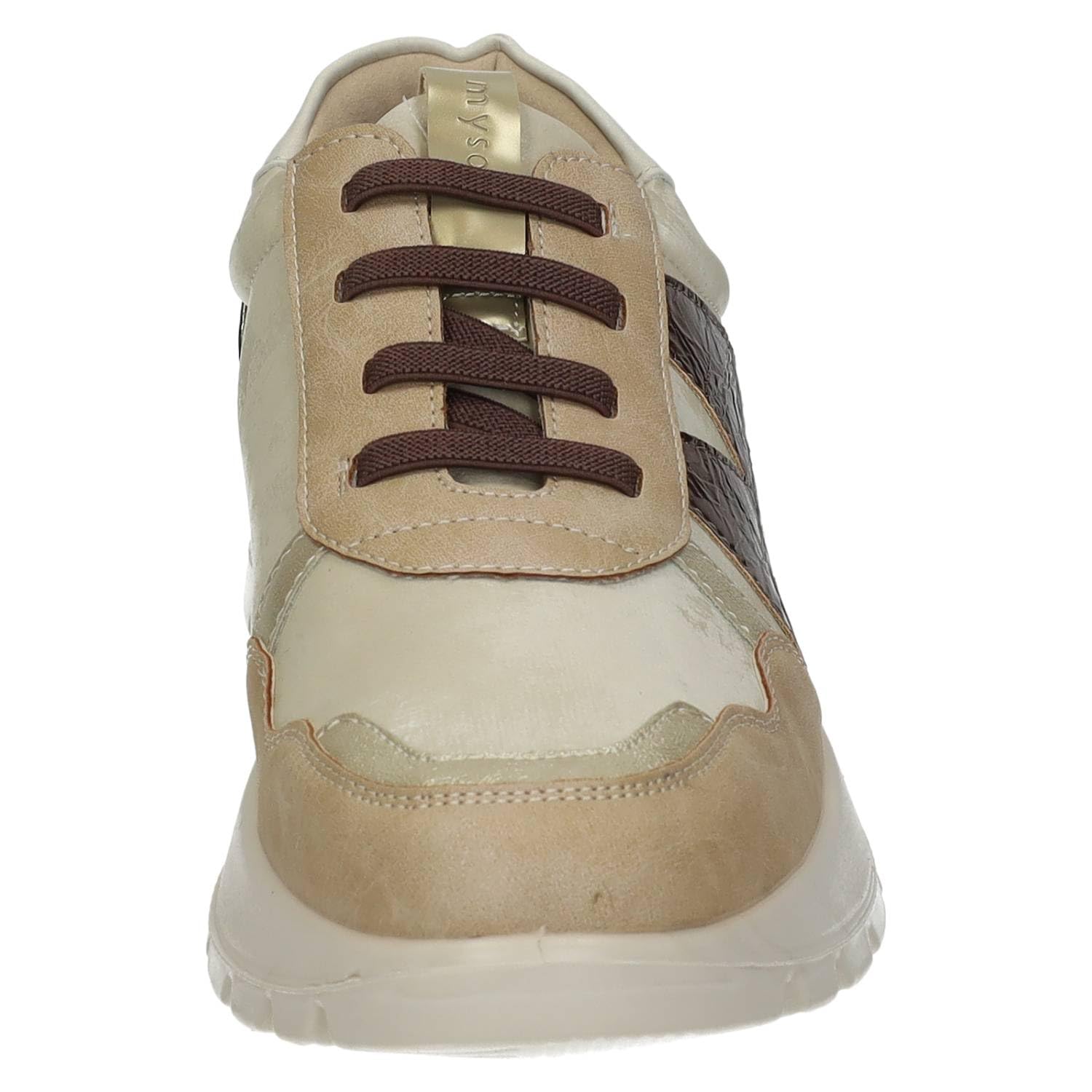 MYSOFT 25M622 Scarpe sportive da donna con dettagli metallici, comode scarpe da ginnastica con lacci elastici, soletta rimovibile e suola leggera in EVA per camminare e uso quotidiano