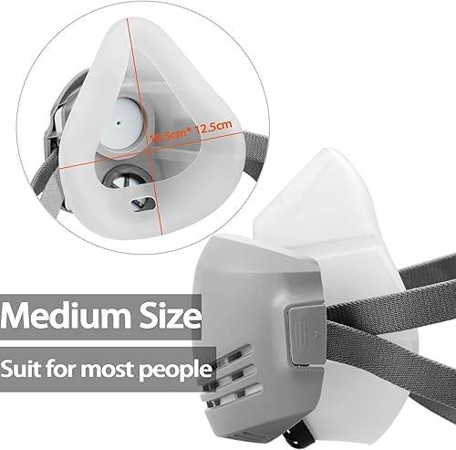 Miniatura 3 de Ougulie Reusable Respirator Mask Lightweight Portable to Protection Against Dust, Fumes, Asbestos, Particles