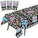 WOXIN 3 Pack 90â€™s Party Tablecloth, Back to 90s Hip Hop Party Birthday Table Cover for 1990s Theme Party Decorations Supplies