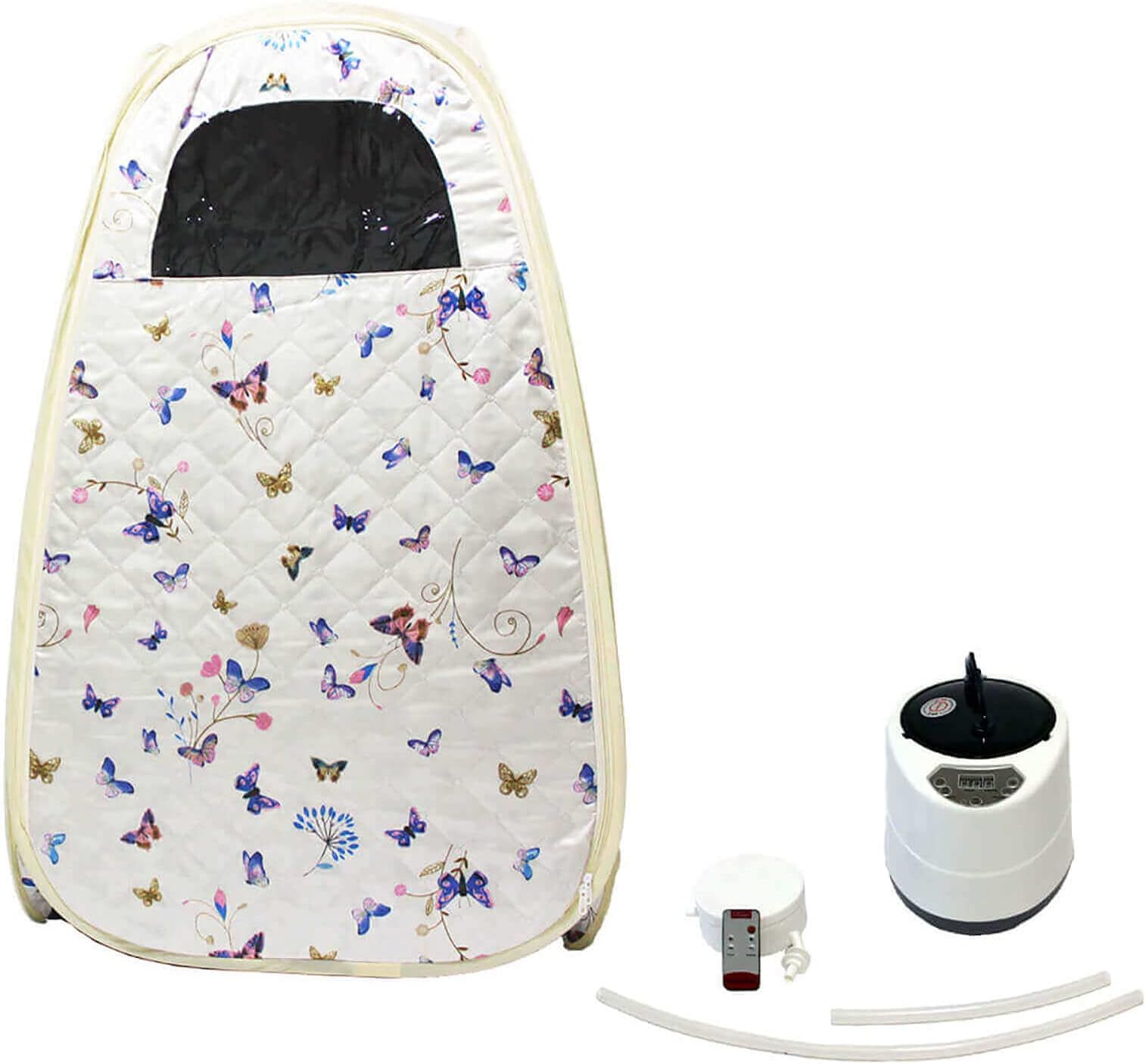 Portable Steam Sauna Foldable 2.6L 1200W Thicken Personal Therapeutic Sauna Detox Relaxation at Home with Remote Control Foldable Chair | UKCA Certified