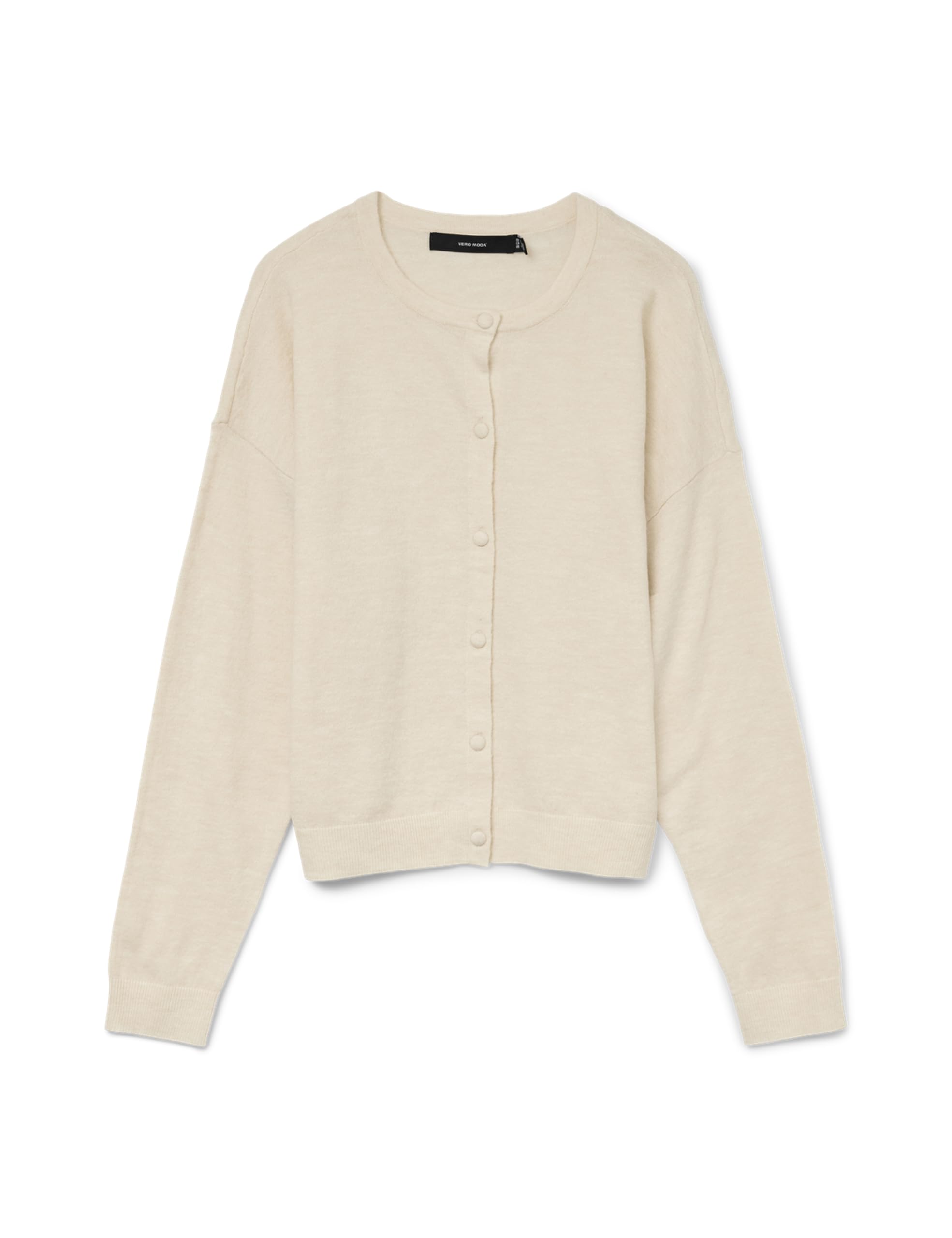 VERO MODA Women's Vmmarina LS O-Neck Cardigan Noos, Birch, M