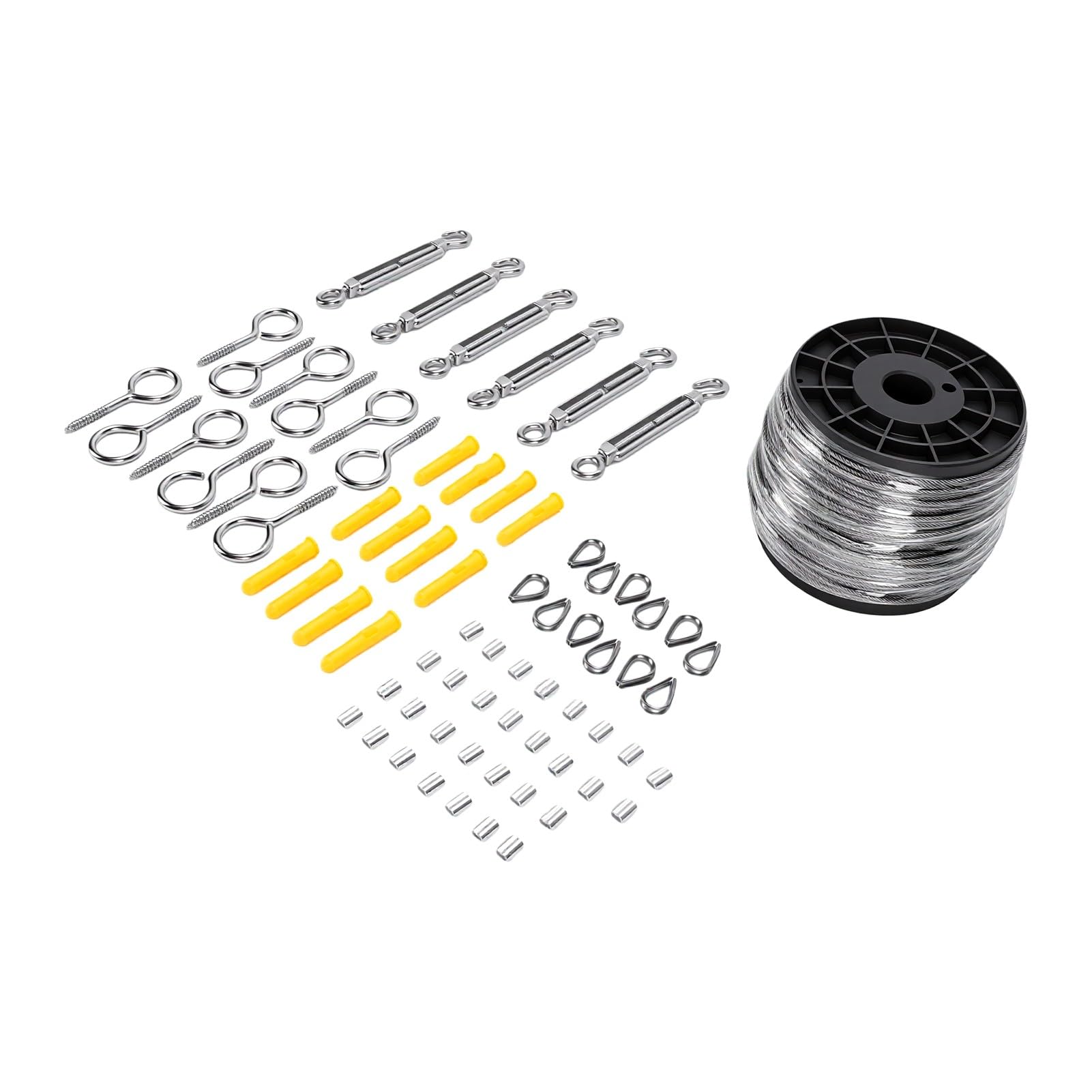 Annadue Zestaw Lin Stalowych 100 M, 2 Mm, Linka Stalowa Nierdzewna 304 z