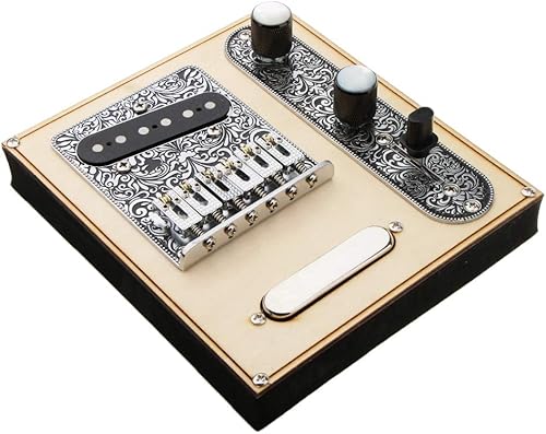 Miniatura 9 de Alnicov Placa de puente de sillín de 6 cuerdas, placa de control de interruptor de 3 vías, juego de pastilla de cuello para Fender Telecaster