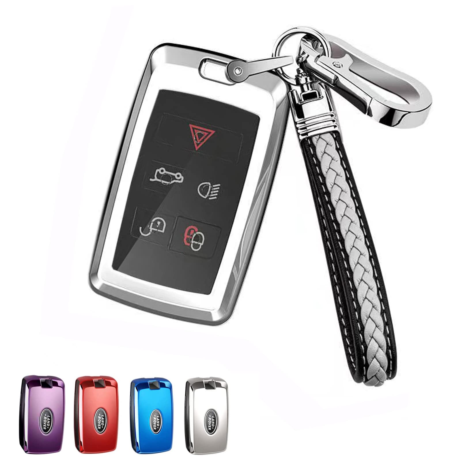 YaSeim for Land Rover Key Fob Cover,TPU Soft Car Key Protector Compatible with Vogue Range Rover Discovery Sport Evoque