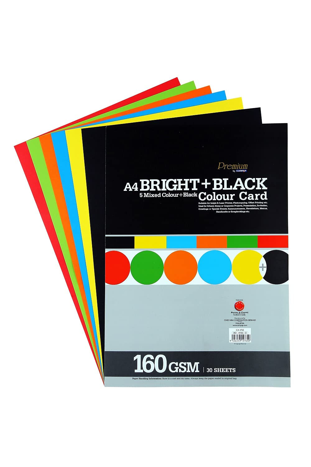 Campap Bright + Black Color Card Paper Amazon.in Home & Kitchen