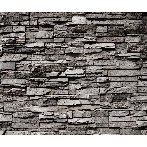 murando Fototapete Steinwand 450x315 cm Vlies Tapeten Wandtapete XXL Moderne Wanddeko Design Wand Dekoration Wohnzimmer Schlafzimmer Büro Flur Steintapete Steine Stein Mauer Steinoptik 3D f-B-0020-a-a