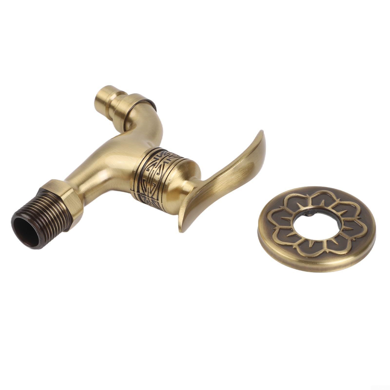 Grifo de Agua fría de latón con Rosca de Entrada G1/2 para Montaje en Pared. Adecuado para lavadoras, grifos Exteriores y Uso doméstico.