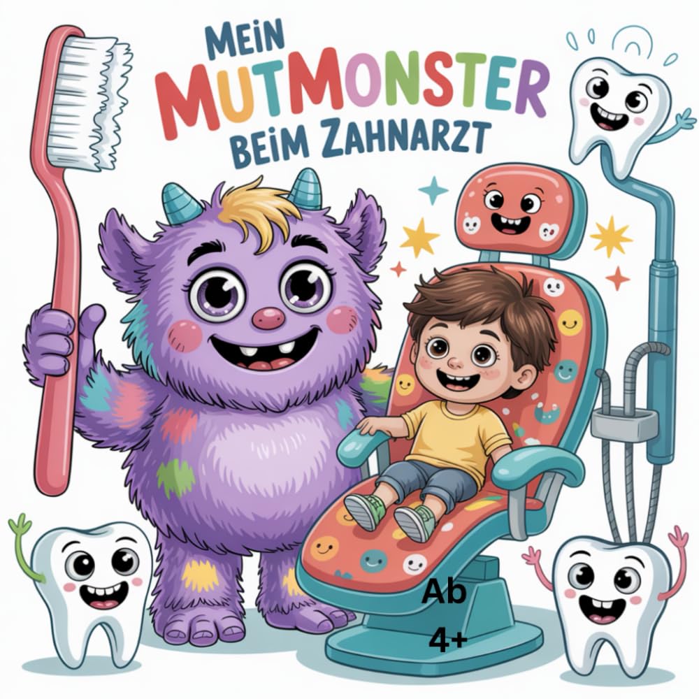 Mein Mutmonster beim Zahnarzt: Ein Mutmach-Malbuch für Kinder – Spielerisch die Angst vor dem Zahnarzt überwinden | 36 liebevolle Ausmalbilder über Mut, Zahnpflege und den ersten Zahnarztbesuch
