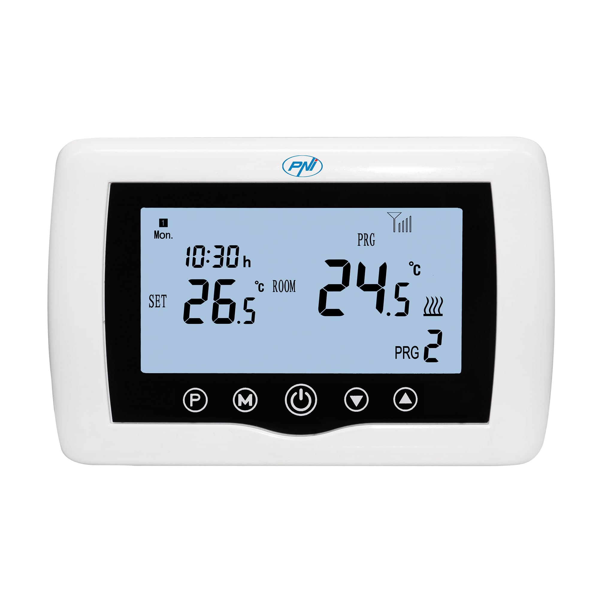Termostato Inteligente PNI CT440 inalámbrico, con WiFi, Control de 4 Zonas vía Internet, para Sistemas de calefacción, Bombas, electroválvulas, App TuyaSmart
