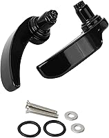 Vista 1 de Elevador de tapa de aluminio negro para bolsas de sillín HD, palancas de pestillo compatible con Street Glide, Road King Special, Road Glide