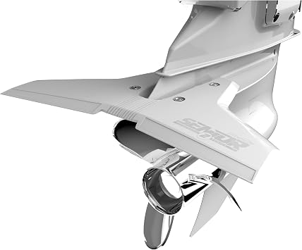 Classic Senior 2 Hydrofoils for 40-300 hp White - Stabilizer Fins for Outboard/Outdrive Motors - Made in The USA