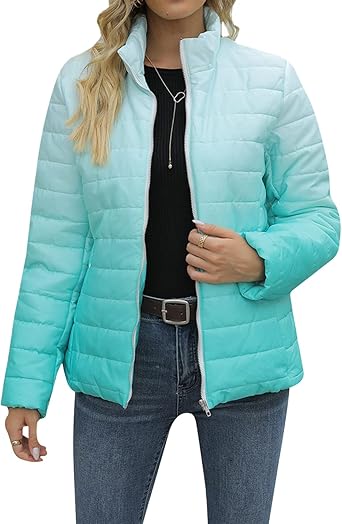 ombre puffer jacket