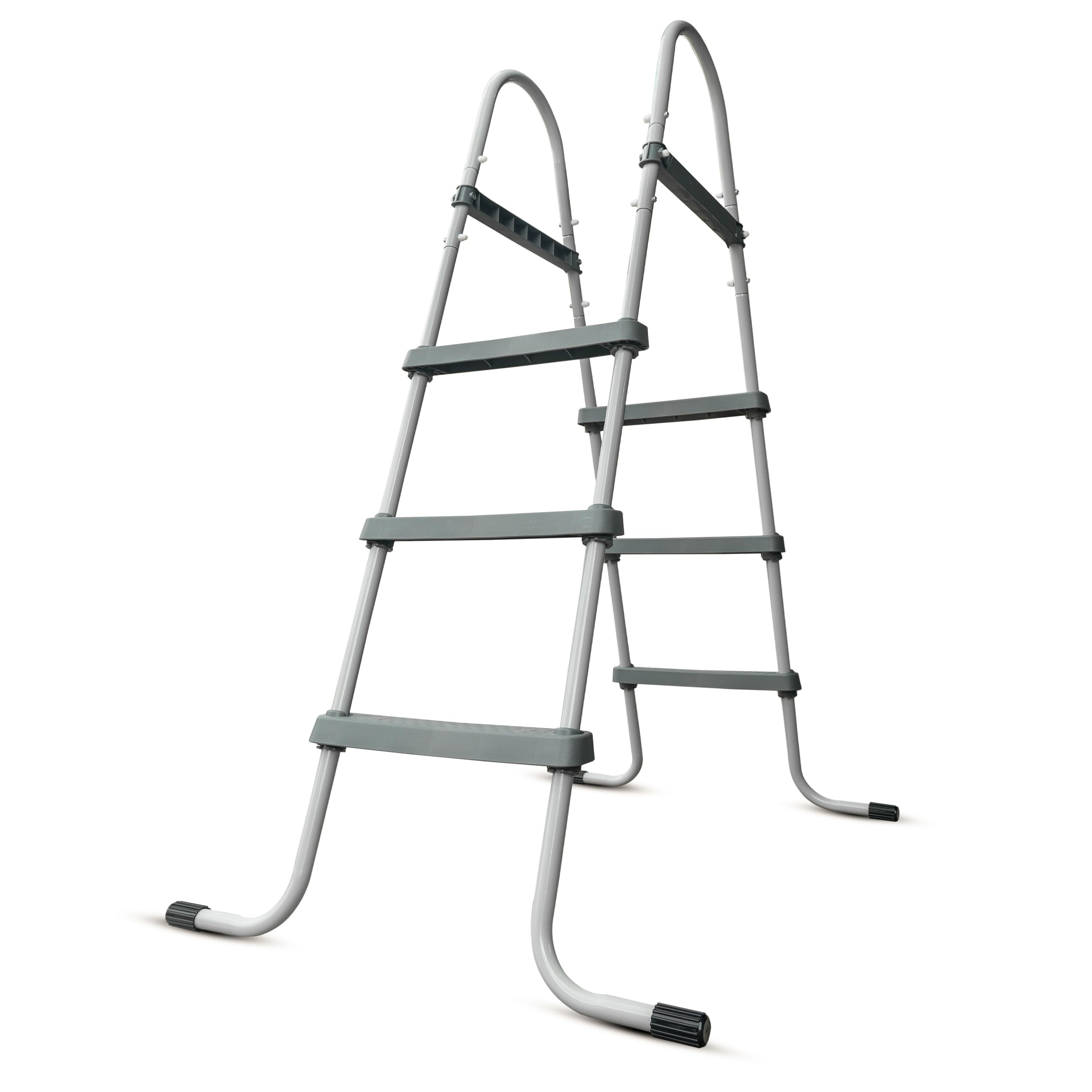 Échelle de piscine stable en métal jusqu'à 107 cm, escalier de sécurité avec larges marches
